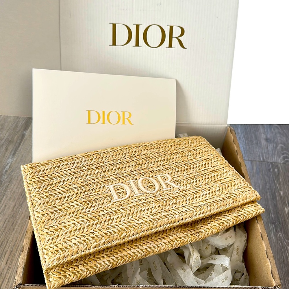 Brand new! Dior Raffia Clutch Pouch